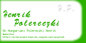 henrik polereczki business card